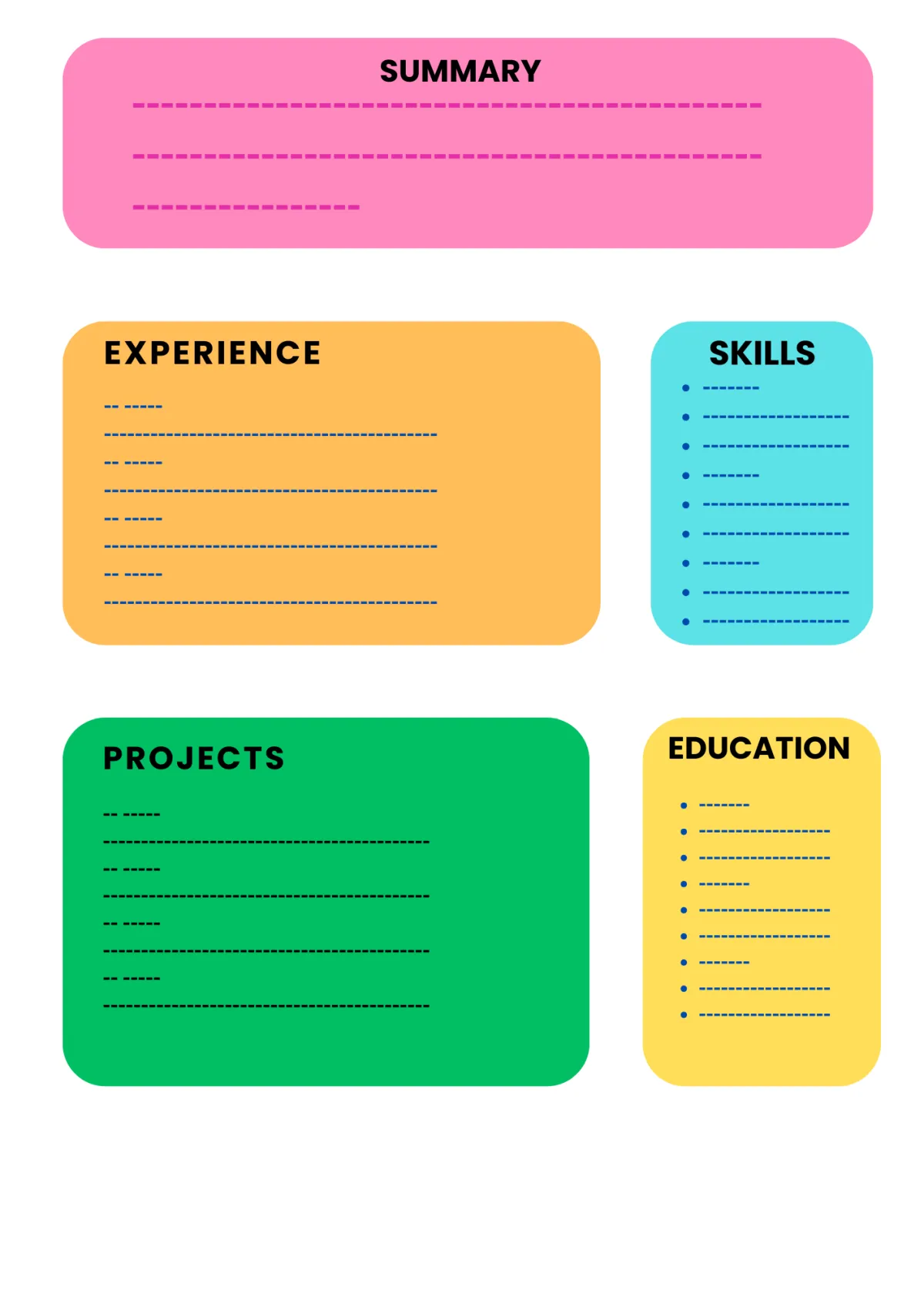 Creative Resume Format